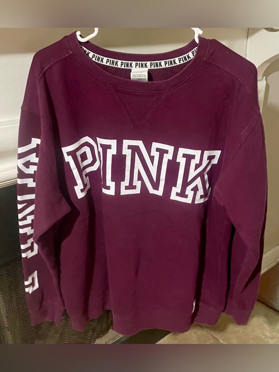 Victoria's Secret Sweaters - Victoria's Secret PINK Crewneck Sweater in Plum